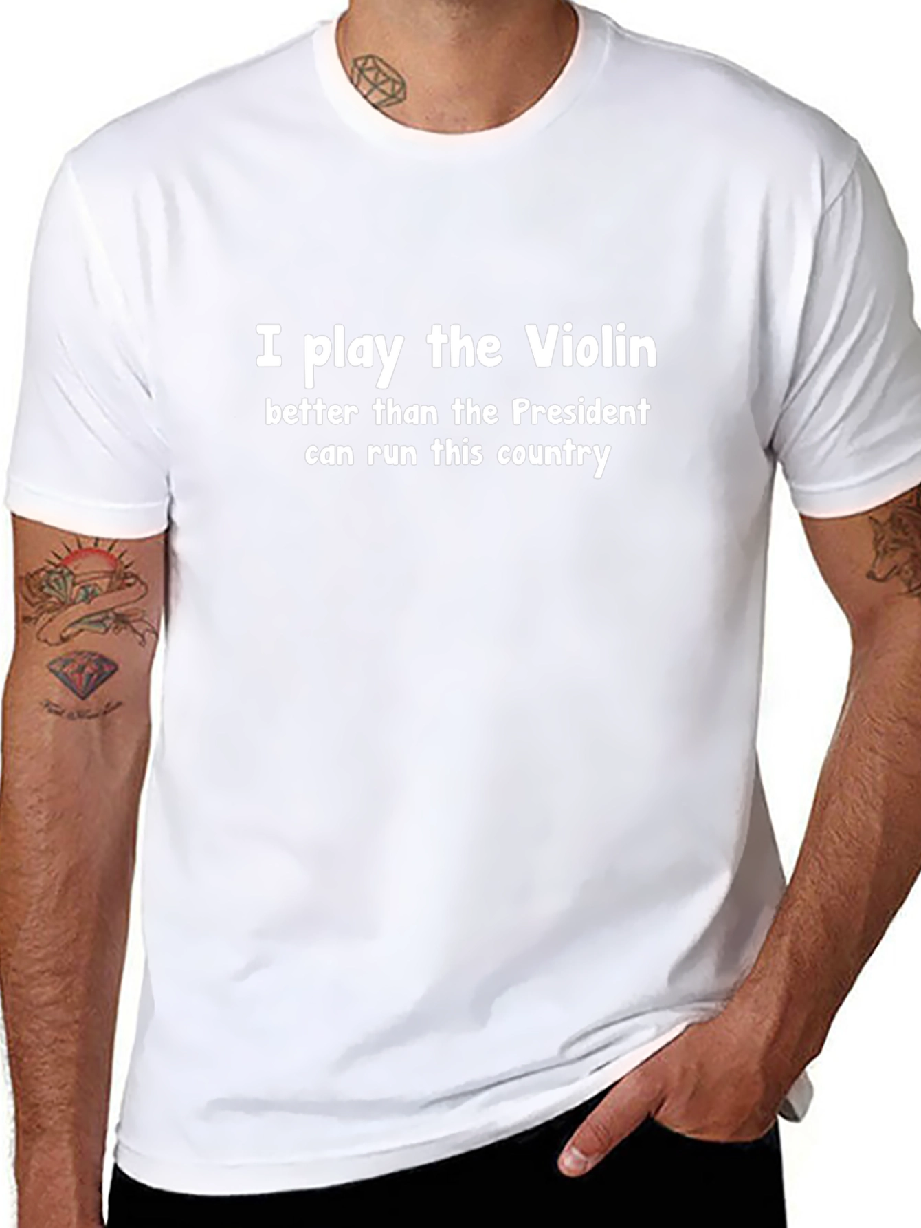 Funny Violin Player T-Shirt - Political Humor Tee