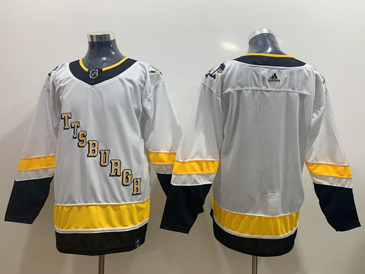 Men's Pittsburgh Penguins White Blank Player Jerseys
