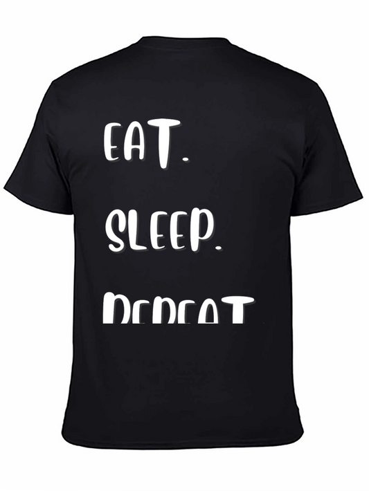 Eat Sleep Repeat T-Shirt - Funny Casual Tee