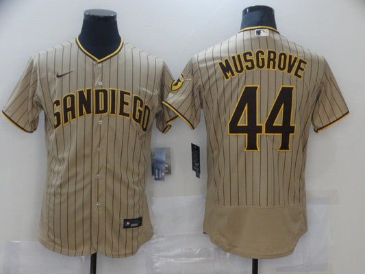 Men's San Diego Padres Joe Musgrove #44 Khaki Stitched Jerseys