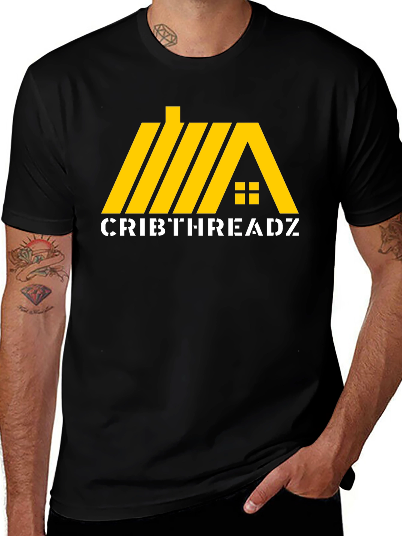 CribThreadz Black Graphic T-Shirt