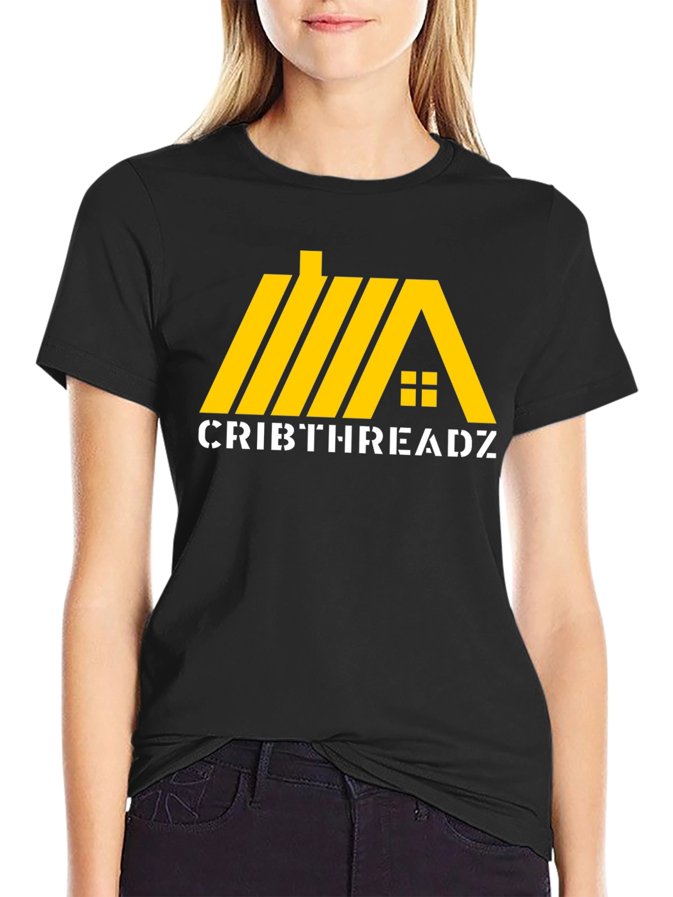 CribThreadz Black Graphic T-Shirt