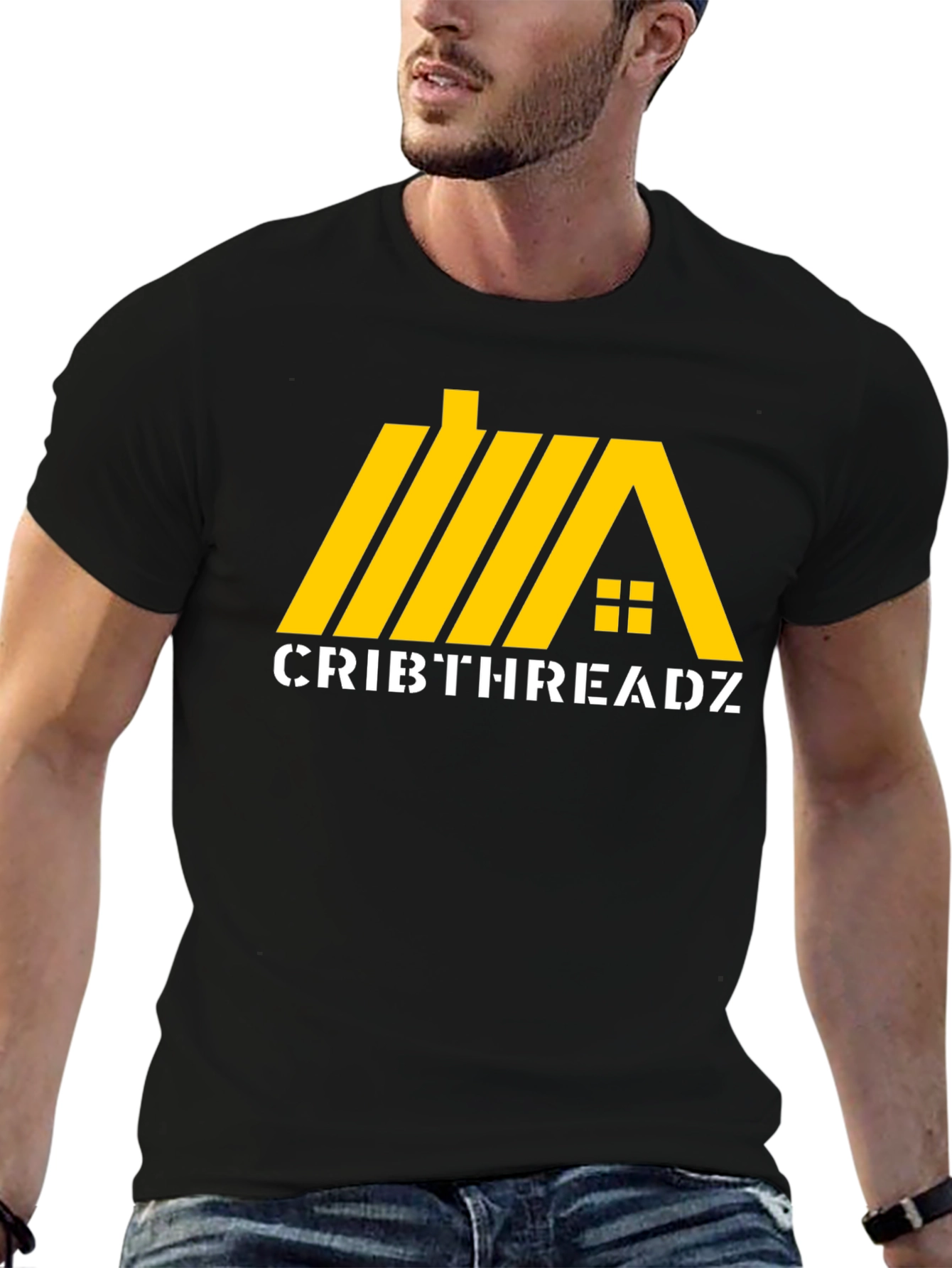 CribThreadz Black Graphic T-Shirt