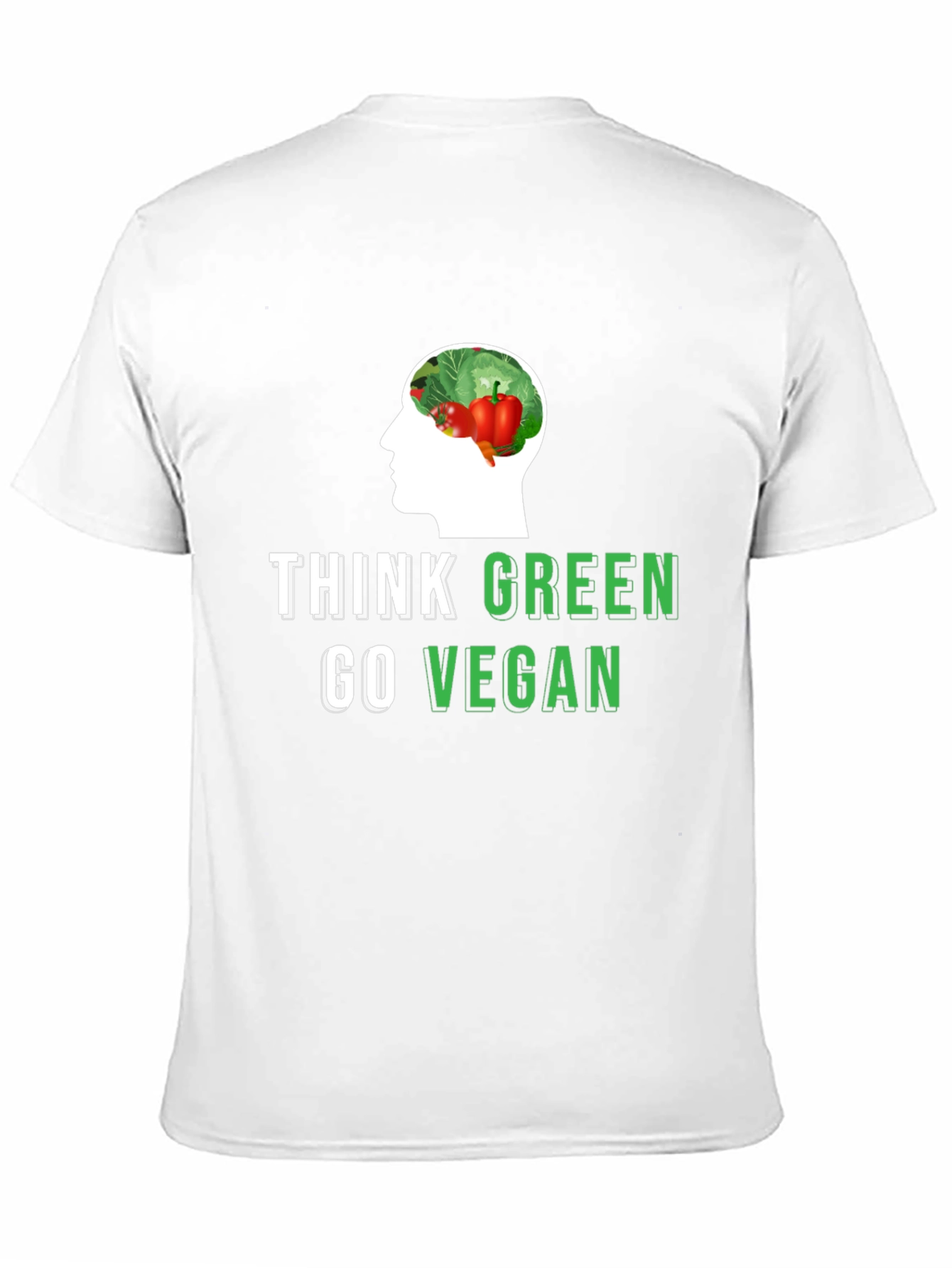 Think Green Go Vegan T-Shirt - Eco-Friendly Design