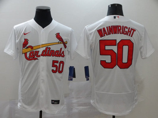 Men's St. Louis Cardinals Adam Wainwright #50 White Replica Player Jerseys