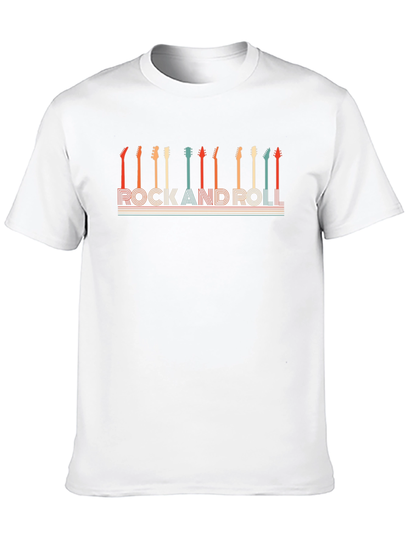 Retro Rock and Roll Guitar T-Shirt