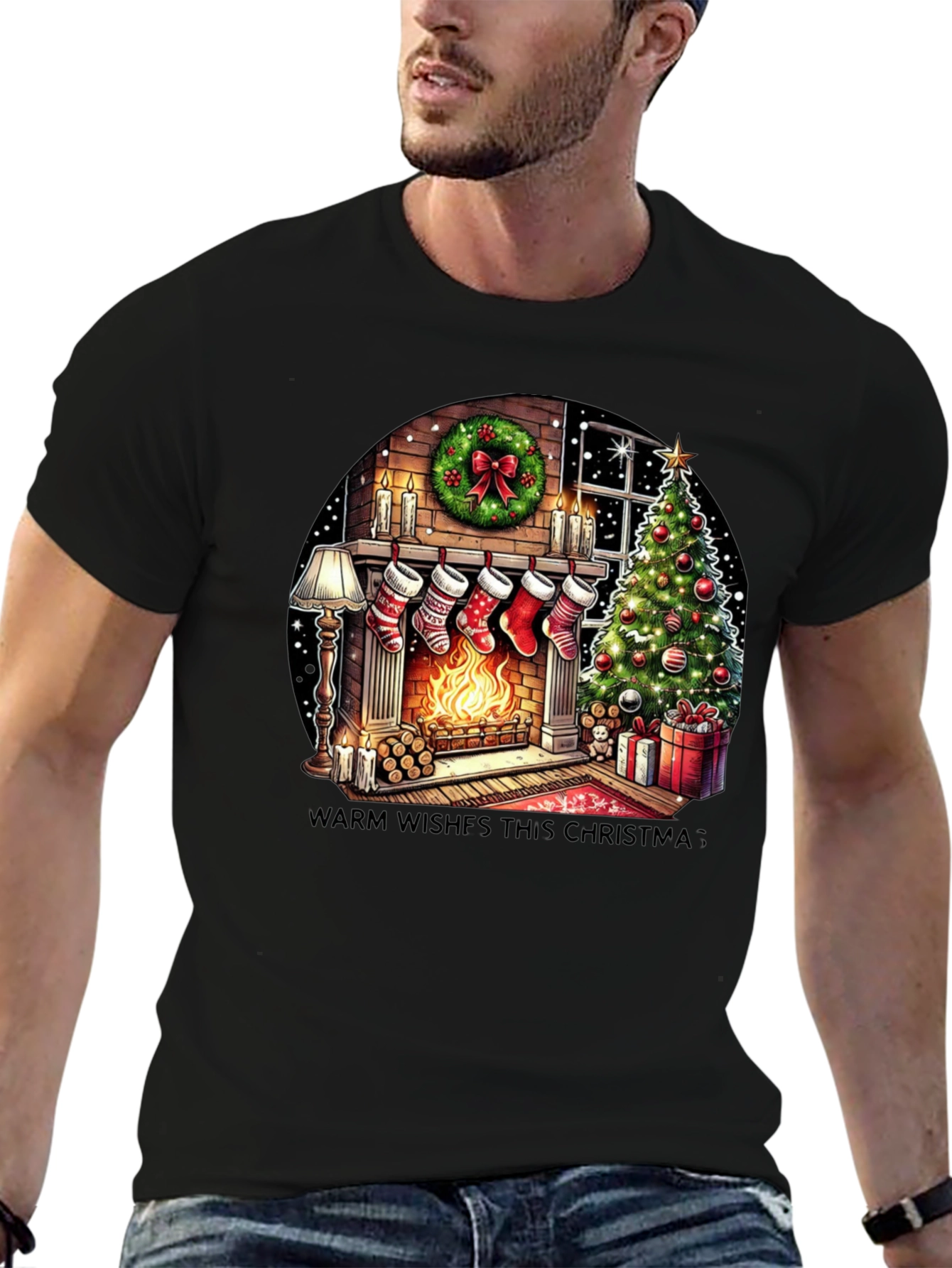 Christmas Fireplace T-Shirt