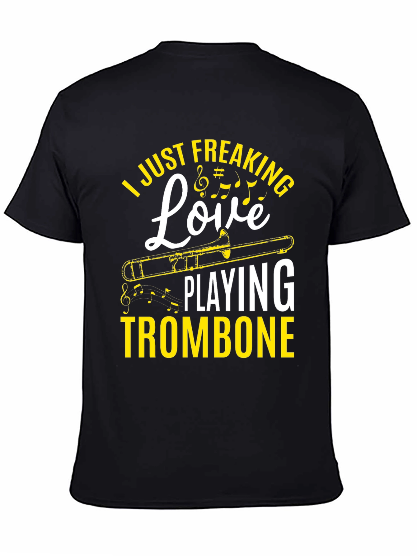 I Love Playing Trombone Graphic Tee - Musician Shirt