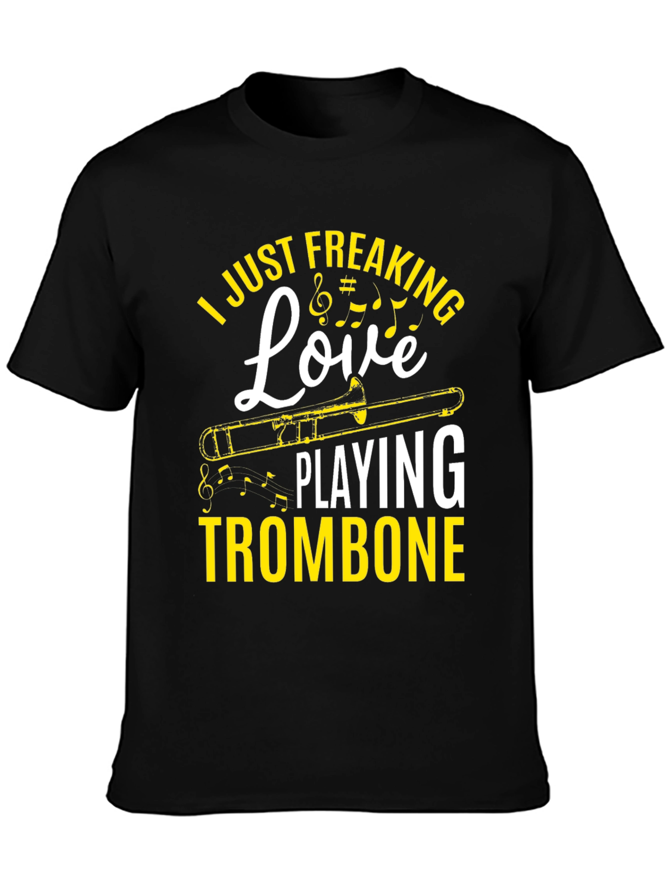 I Love Playing Trombone Graphic Tee - Musician Shirt