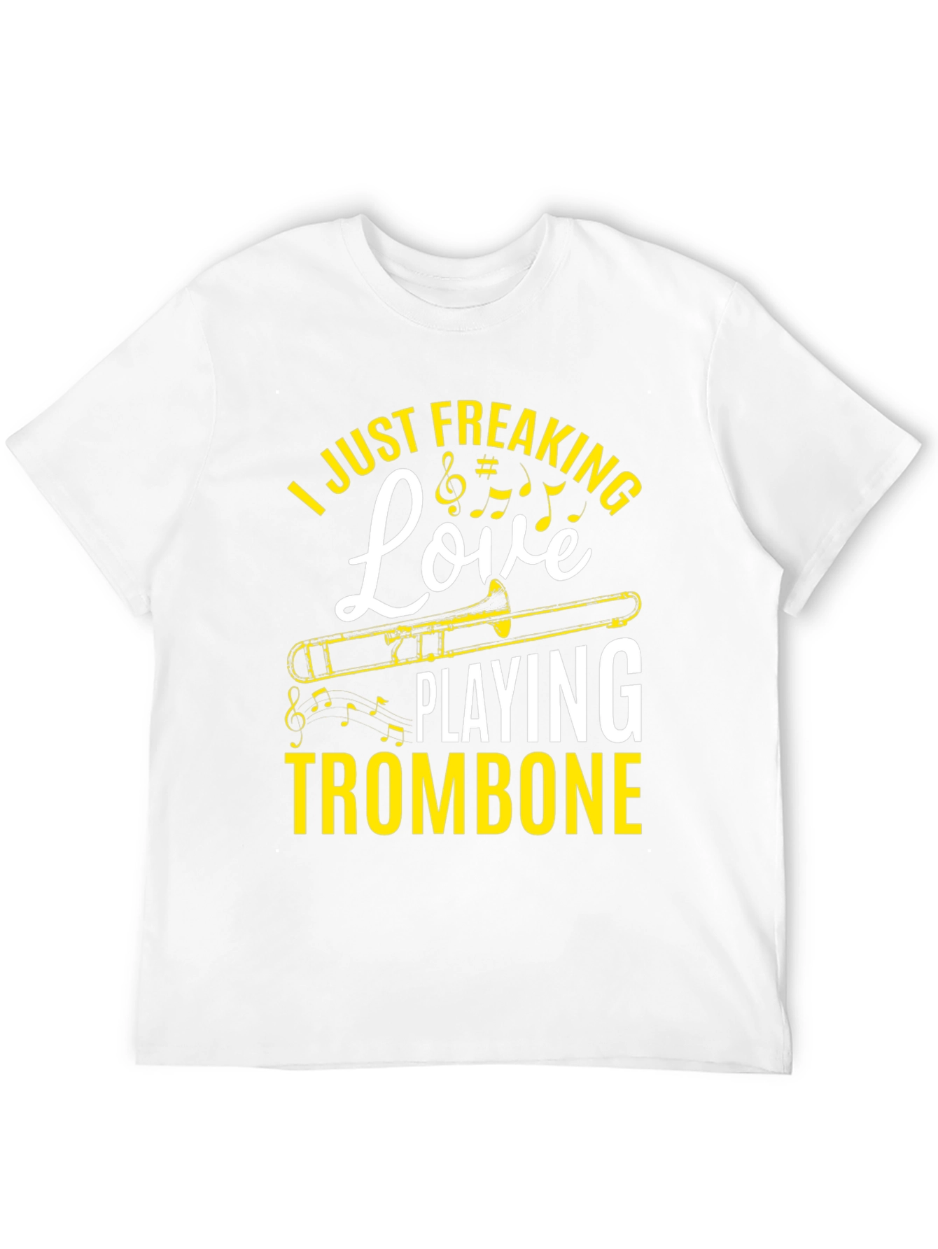 I Love Playing Trombone Graphic Tee - Musician Shirt