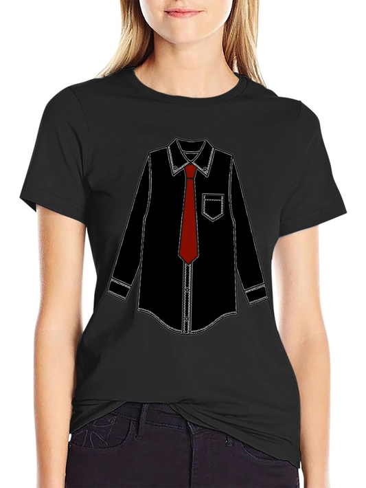 Funny Suit & Tie Graphic Tee - Black T-Shirt