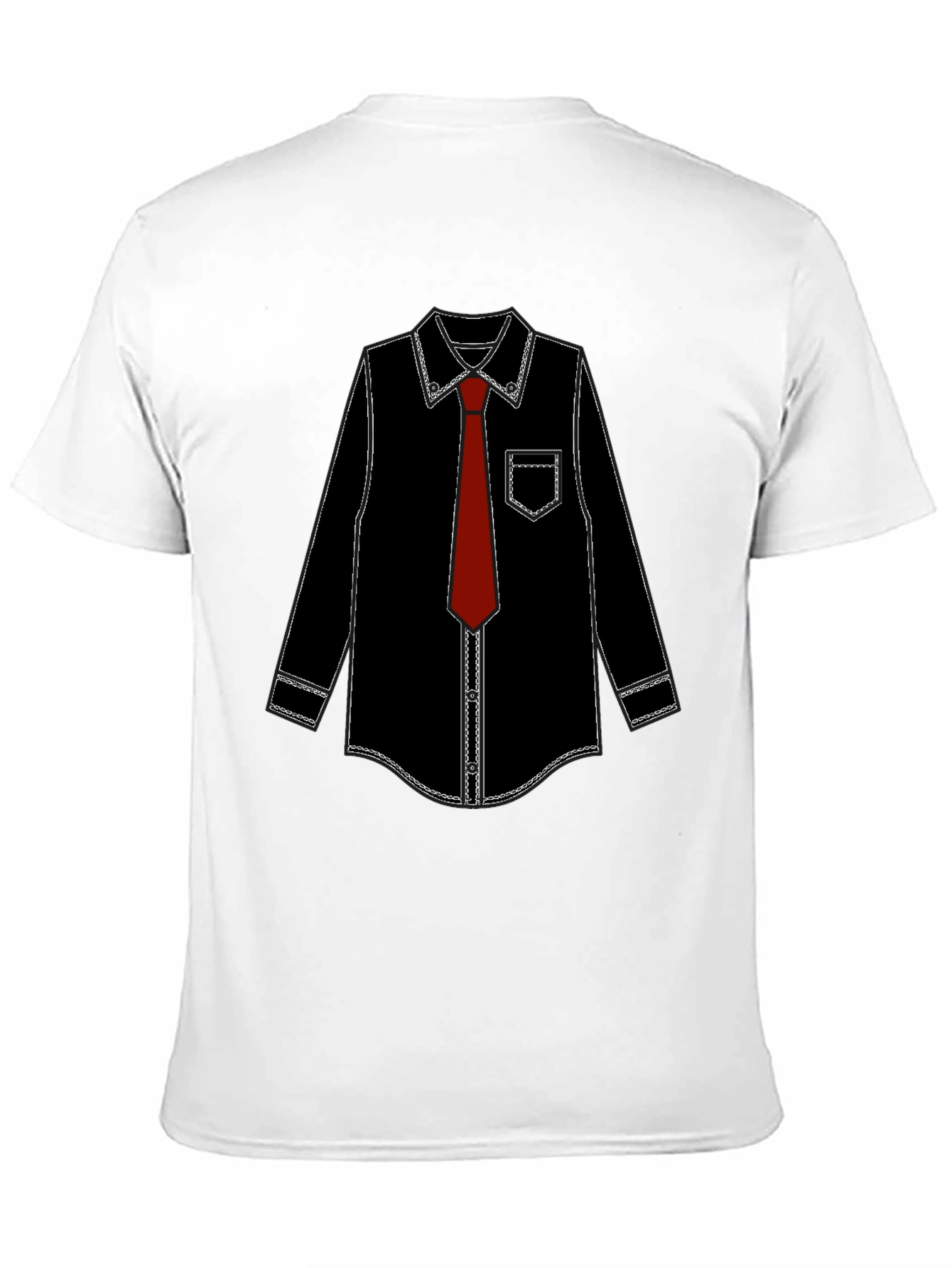Funny Suit & Tie Graphic Tee - Black T-Shirt
