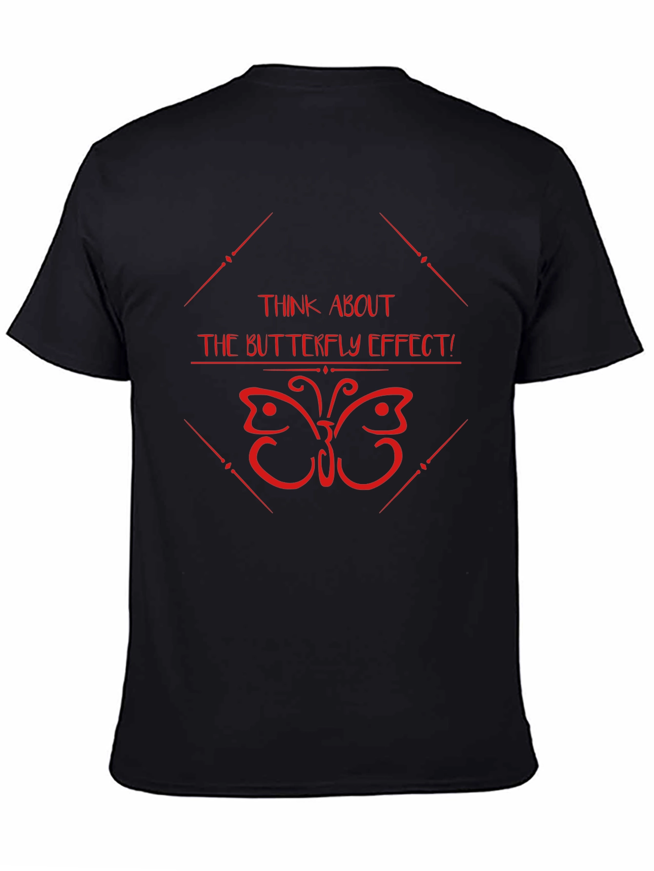 Butterfly Effect Graphic Tee - Black Cotton T-Shirt