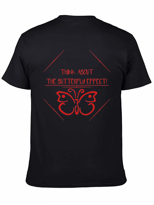 Butterfly Effect Graphic Tee - Black Cotton T-Shirt