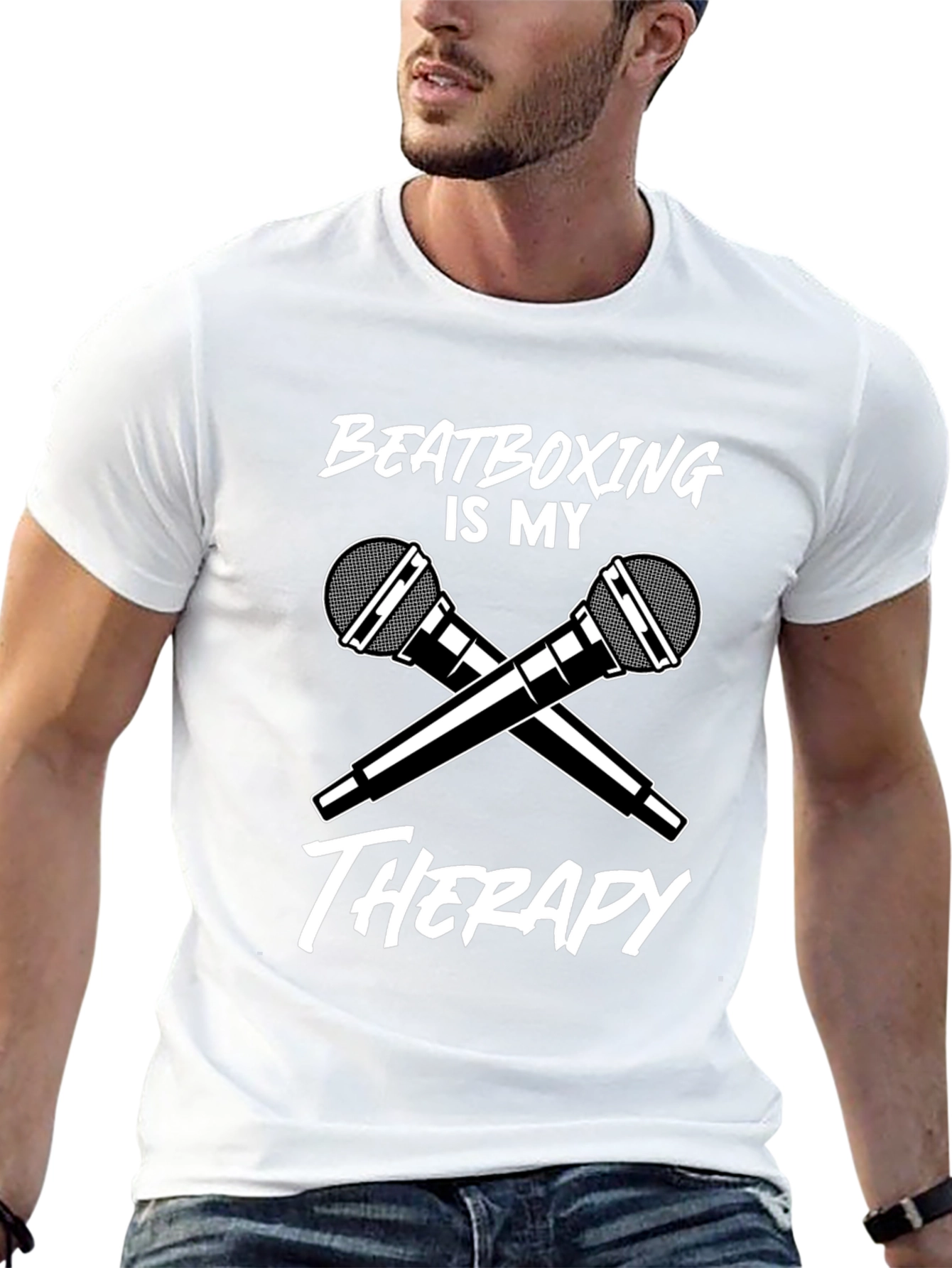 Beatboxing Therapy T-Shirt Microphone Graphic Music Tee