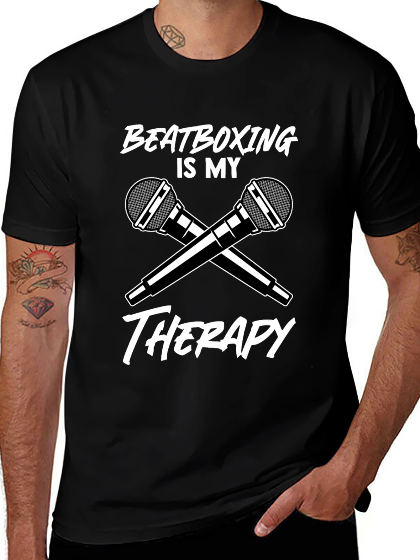 Beatboxing Therapy T-Shirt Microphone Graphic Music Tee