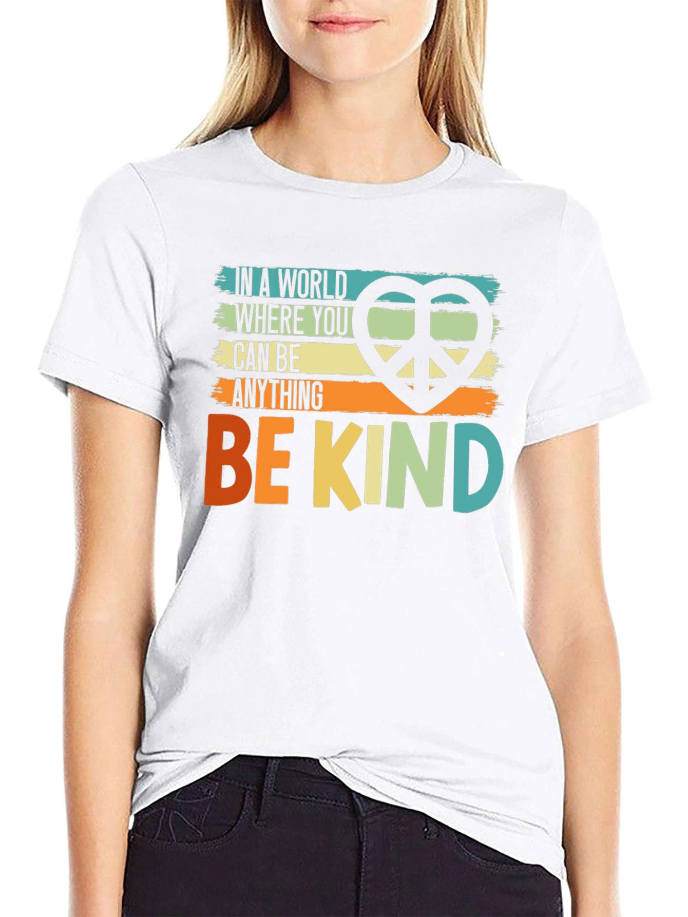 Be Kind T-Shirt: Peace Sign Graphic Tee