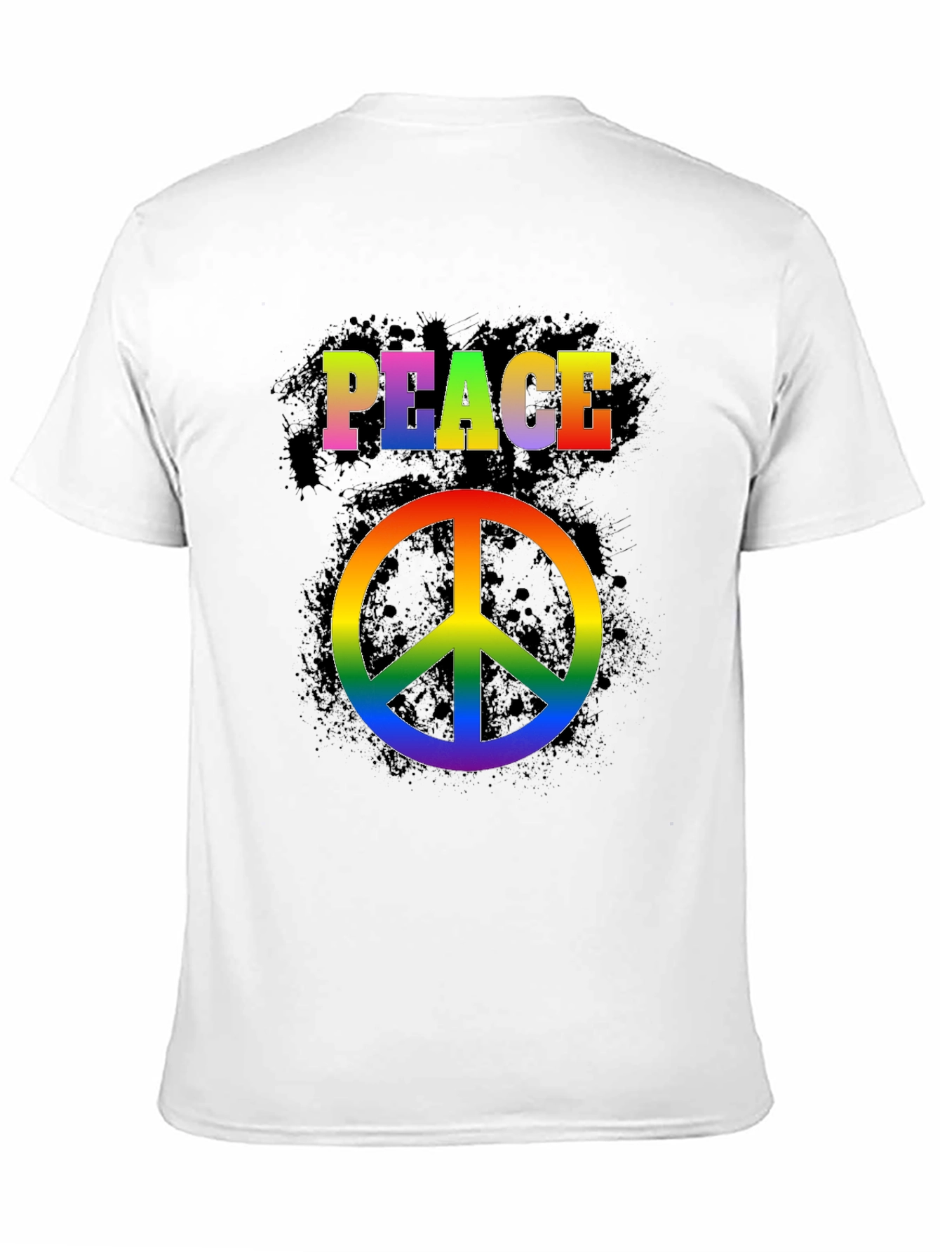 Rainbow Peace Sign T-Shirt - Retro Style