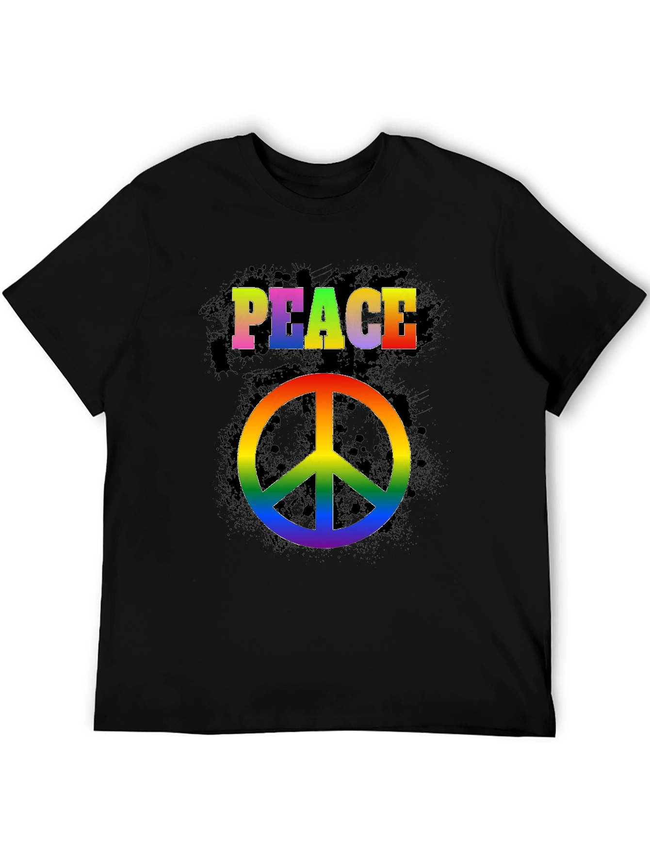 Rainbow Peace Sign T-Shirt - Retro Style