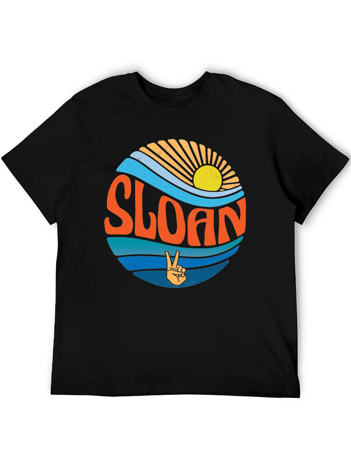 Retro Sloan Graphic Tee - Black Cotton Blend