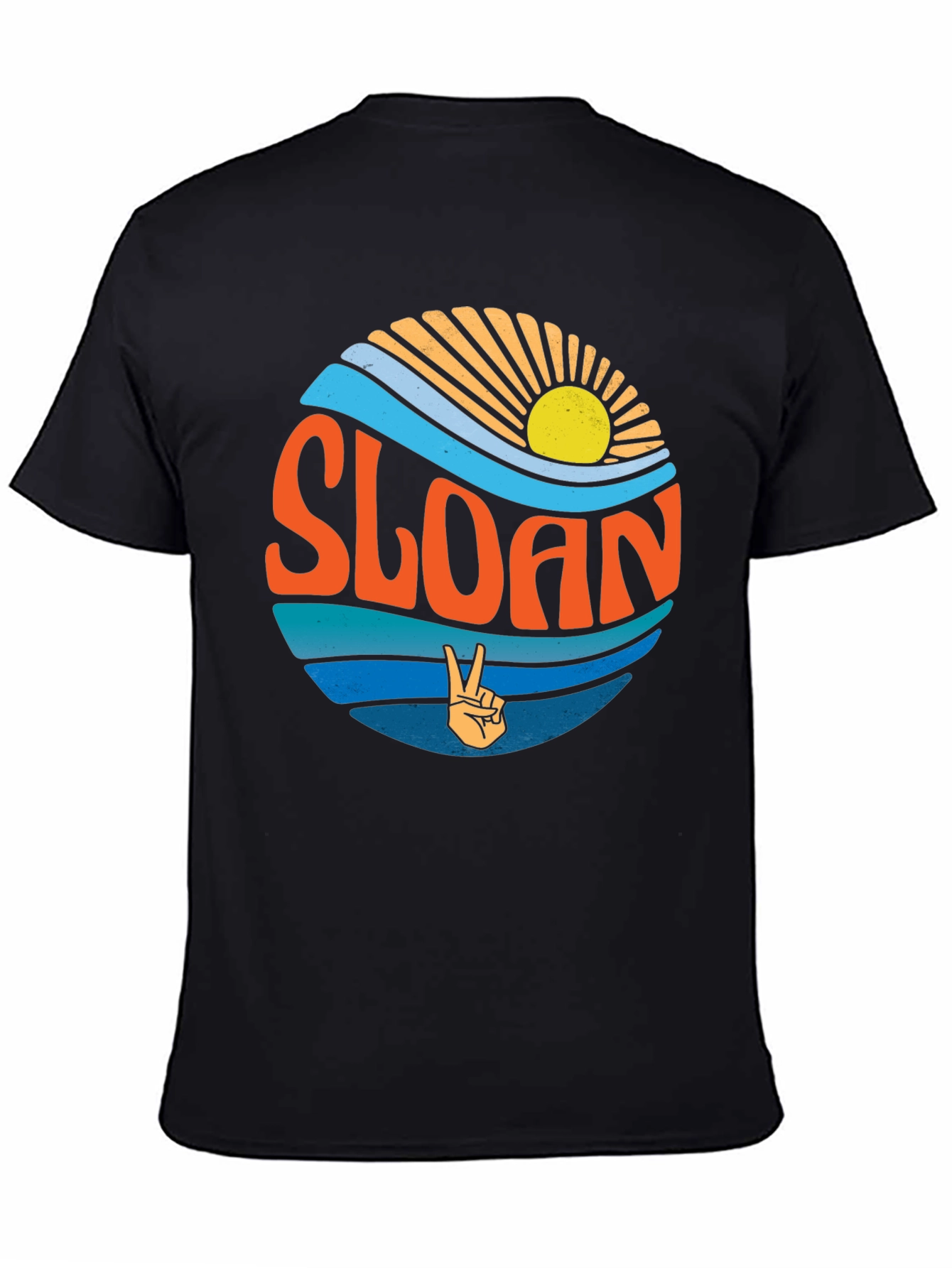 Retro Sloan Graphic Tee - Black Cotton Blend