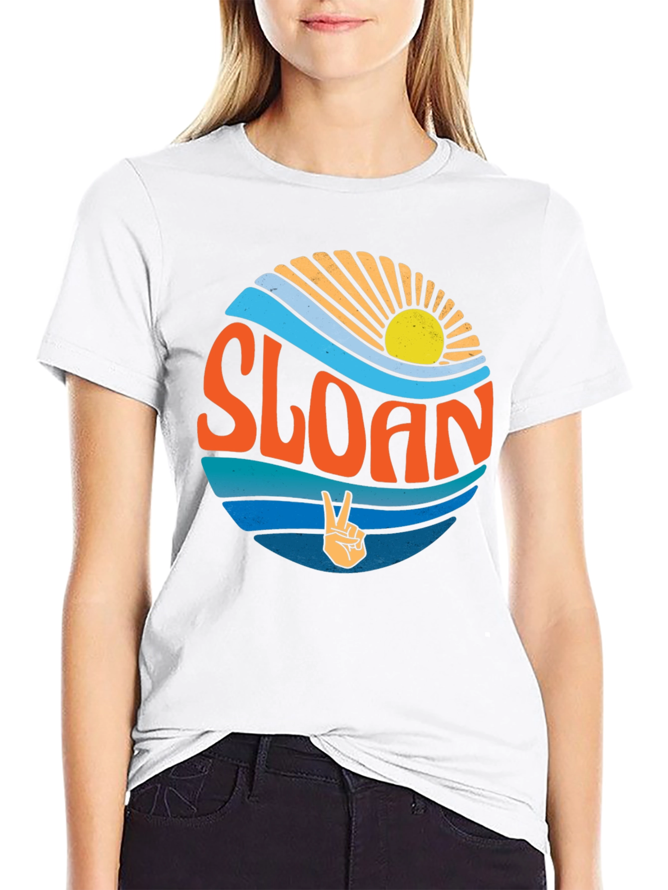 Retro Sloan Graphic Tee - Black Cotton Blend