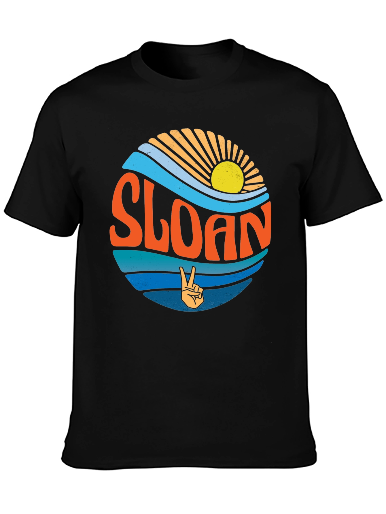 Retro Sloan Graphic Tee - Black Cotton Blend