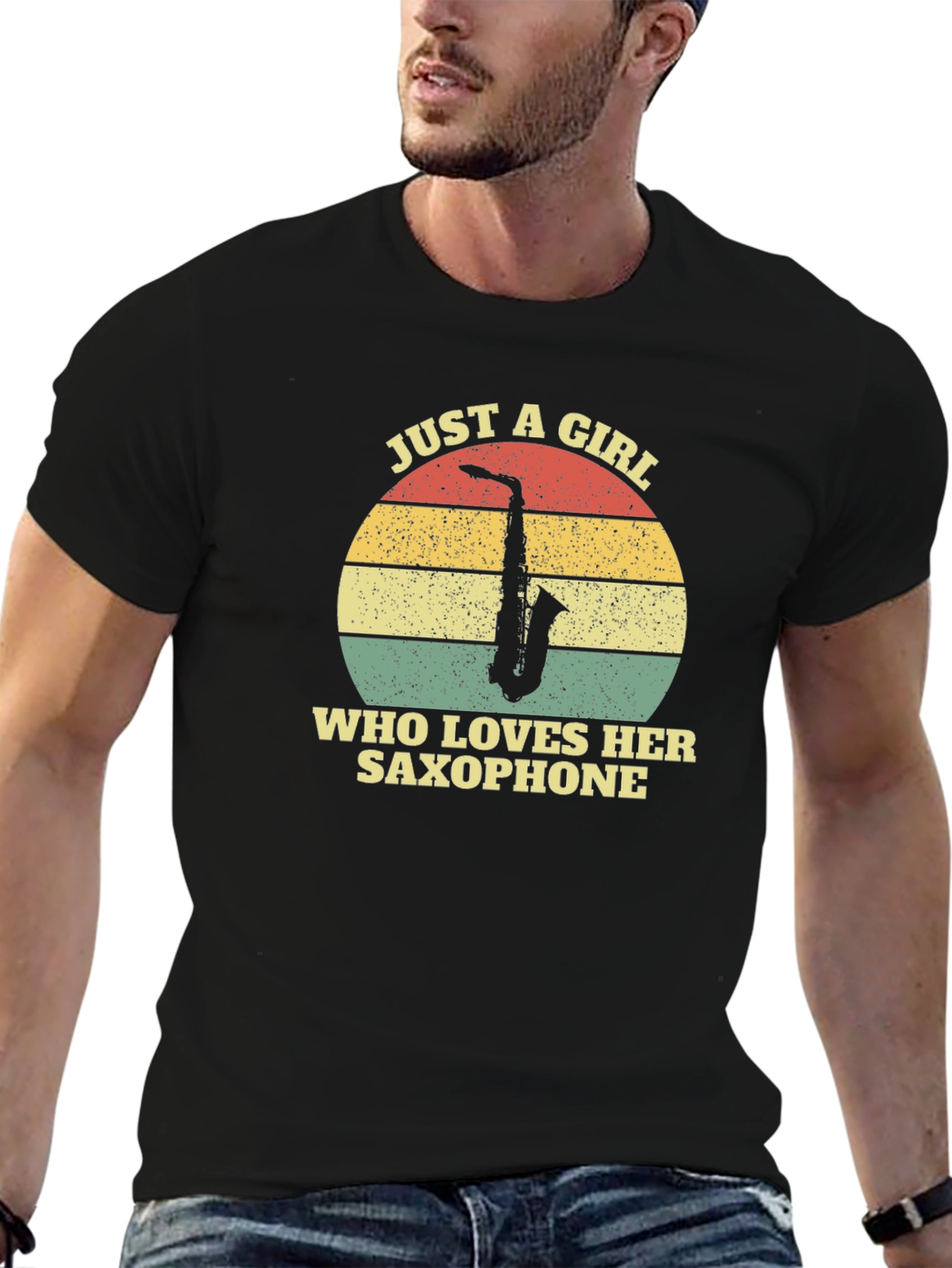 Just A Girl Who Loves Her Saxophone T-Shirt