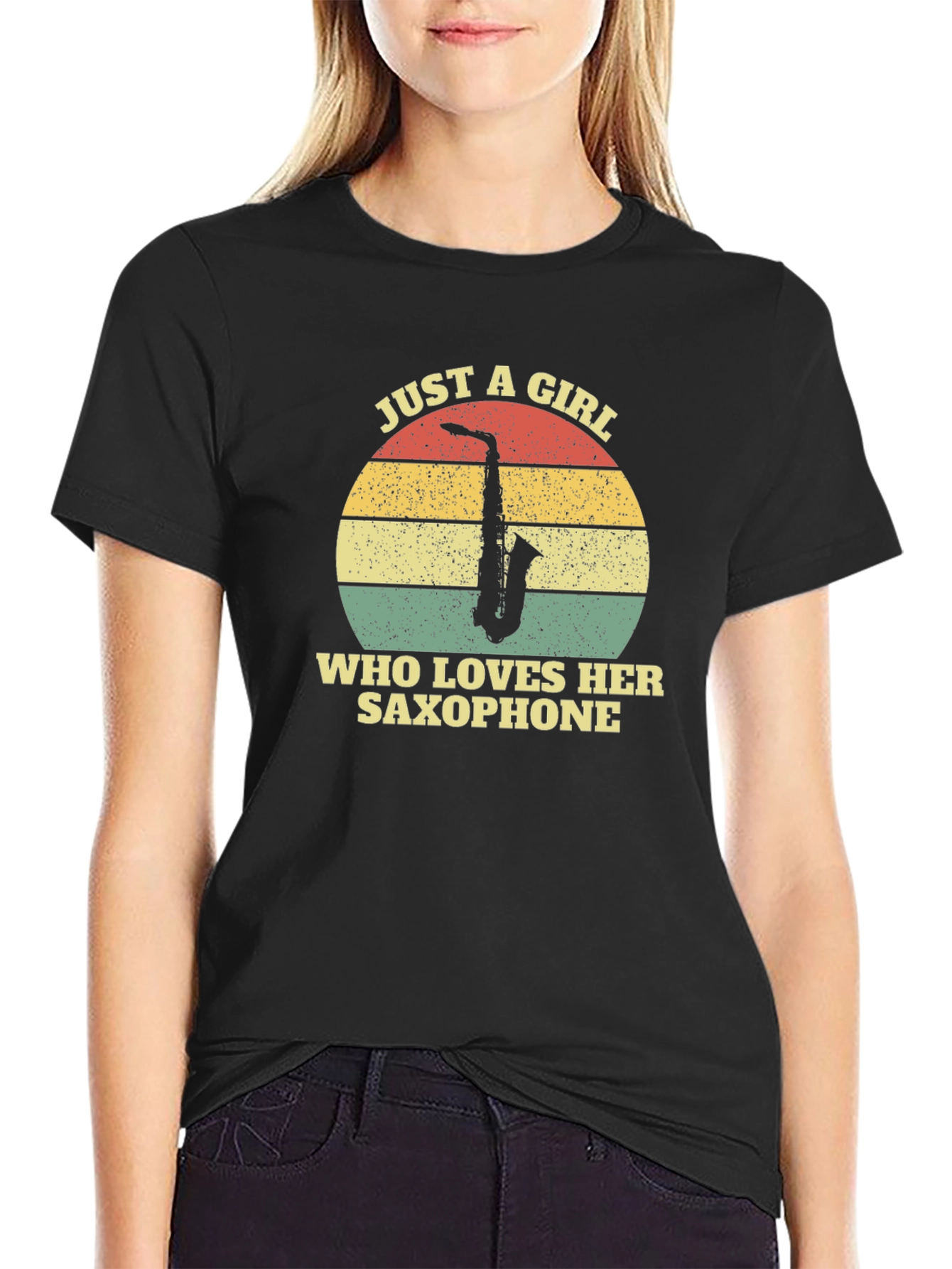 Just A Girl Who Loves Her Saxophone T-Shirt