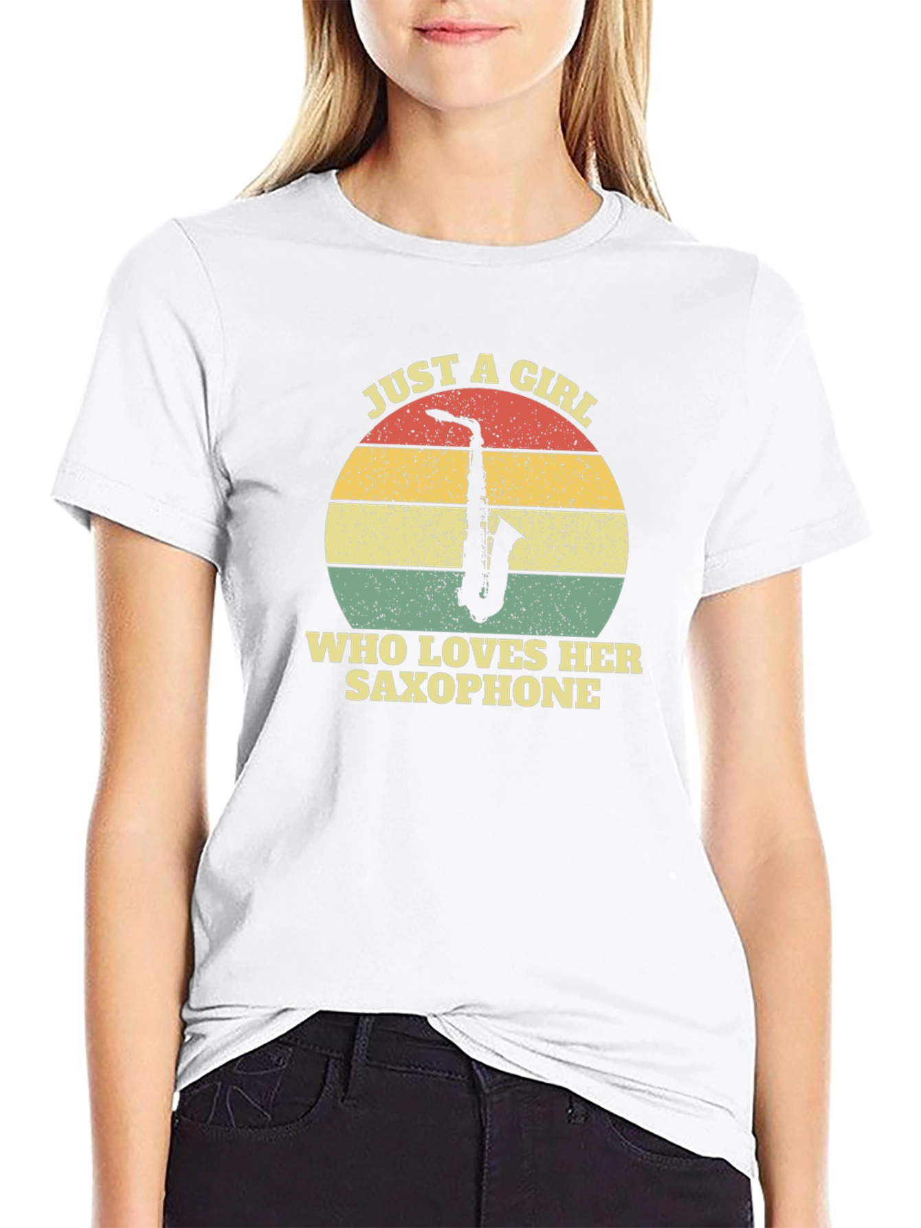 Just A Girl Who Loves Her Saxophone T-Shirt