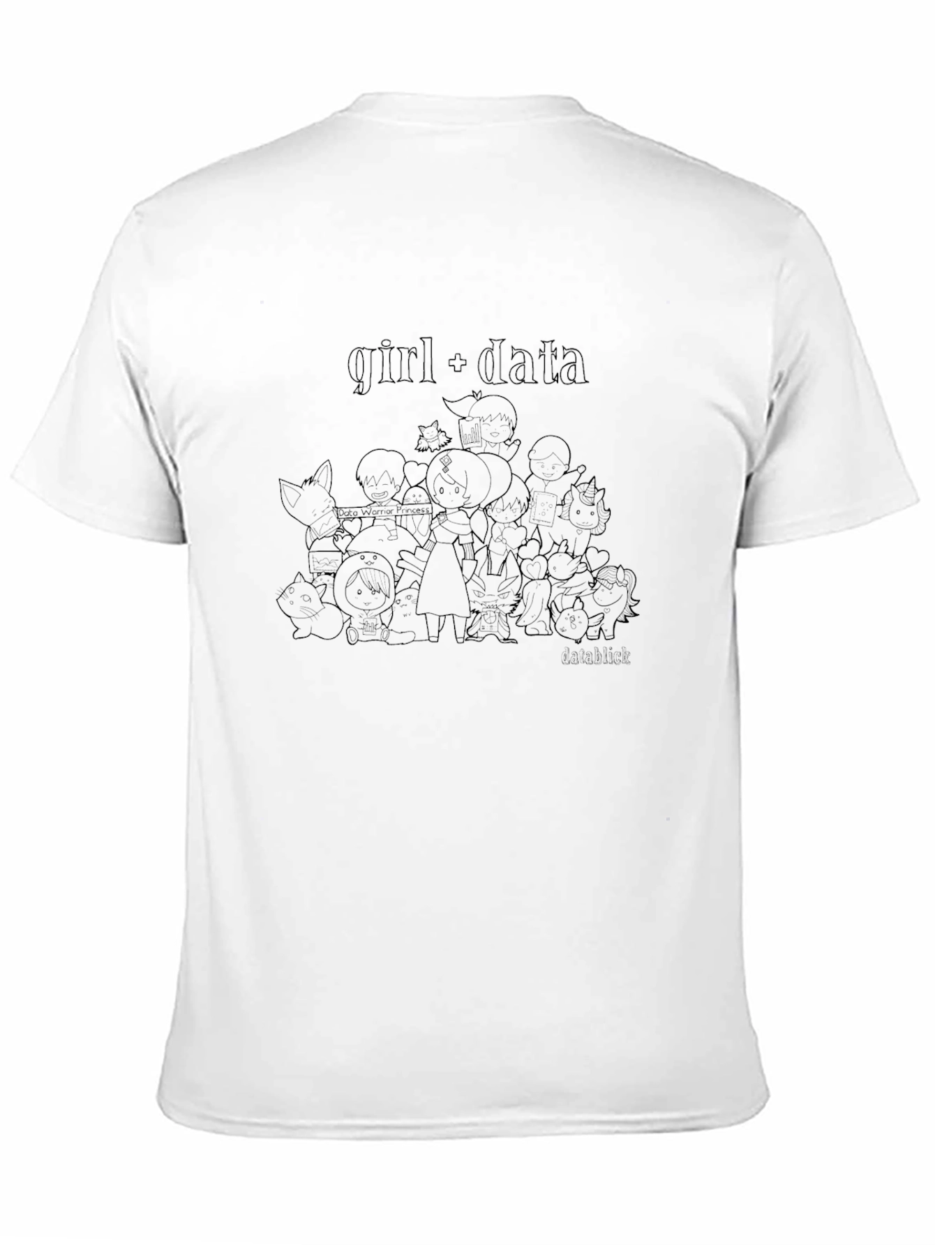 Girl + Data Black Graphic Tee