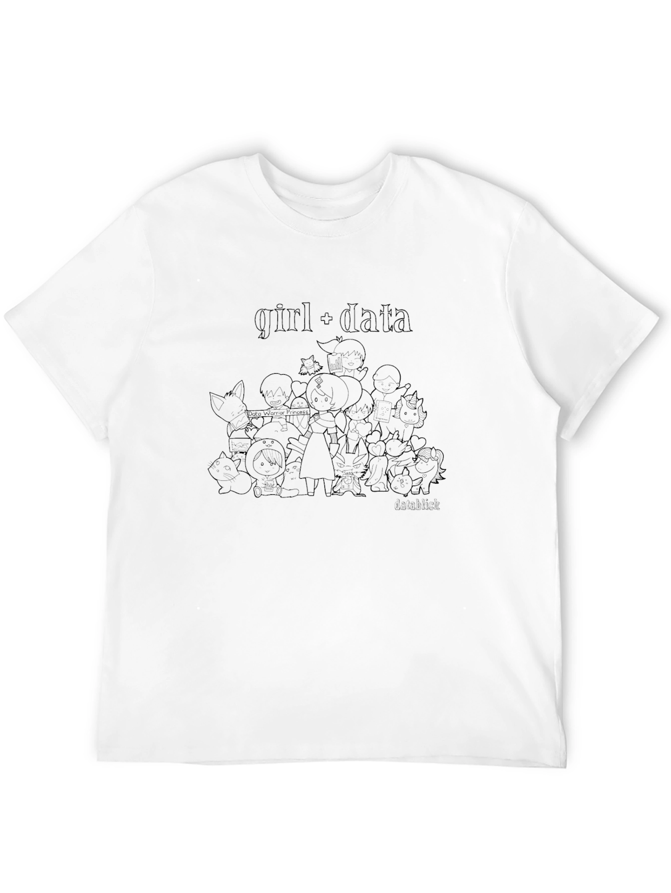 Girl + Data Black Graphic Tee