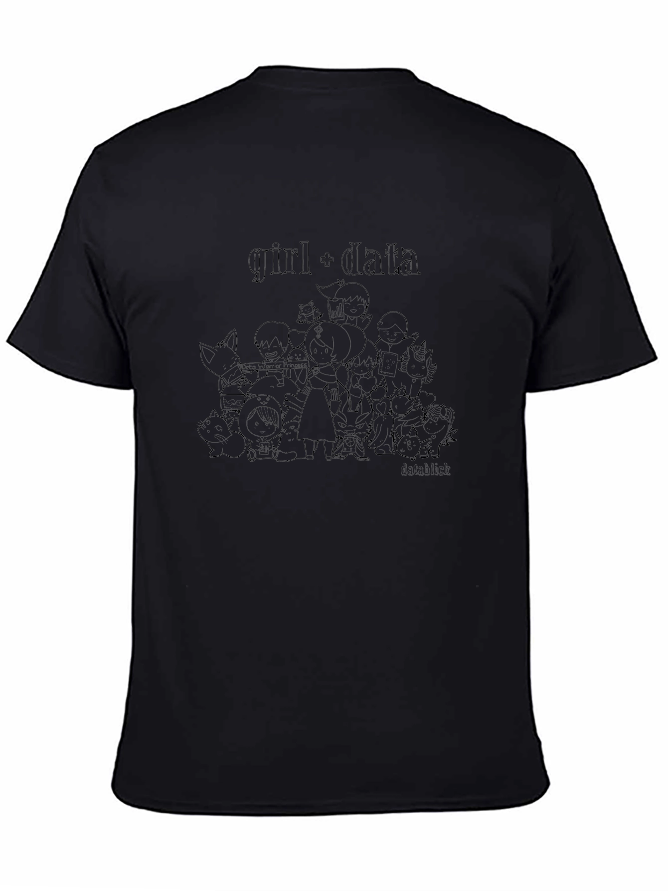 Girl + Data Black Graphic Tee