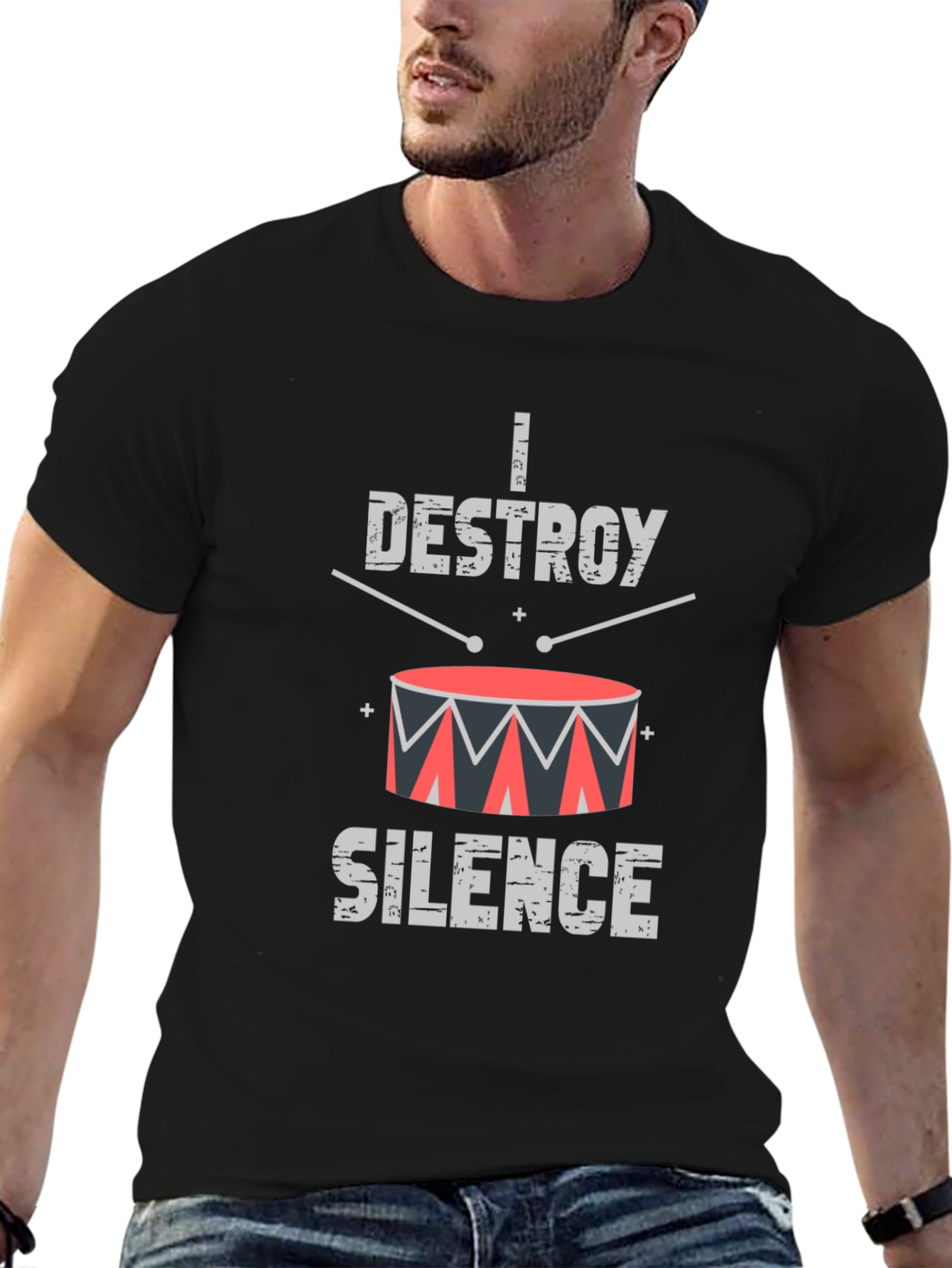 I Destroy Silence Drummer T-Shirt