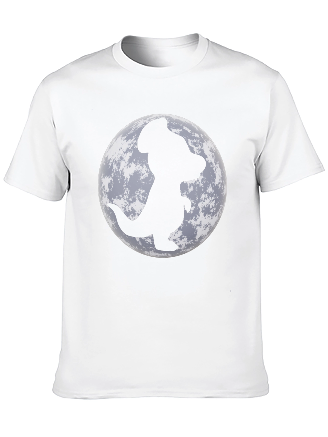 Dino Moon Mens Black T-Shirt - Unique Graphic Tee