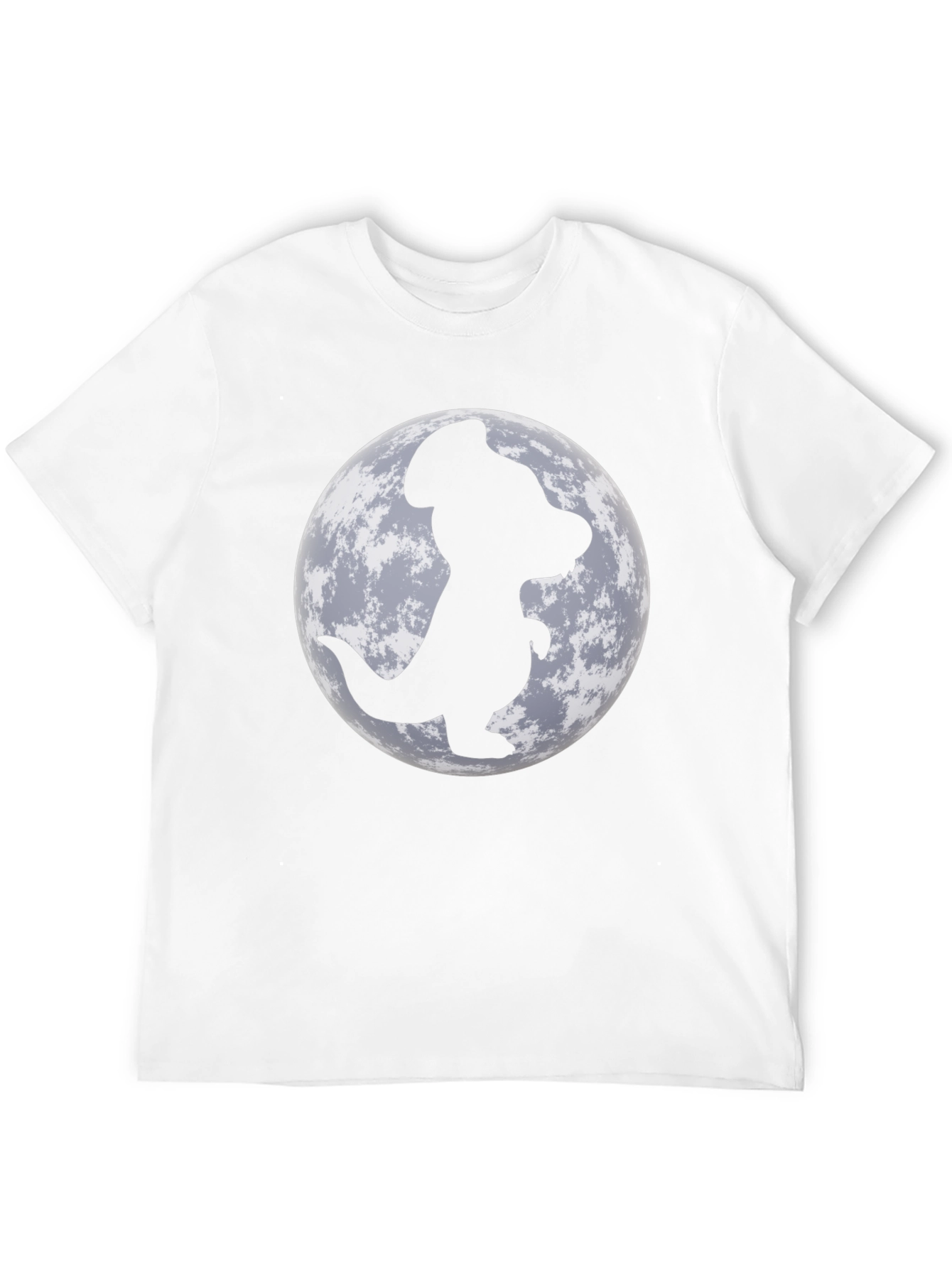 Dino Moon Mens Black T-Shirt - Unique Graphic Tee