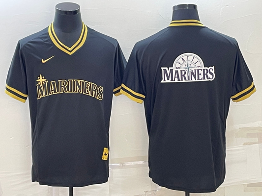 Men's Seattle Mariners Black Replica Team Jerseys