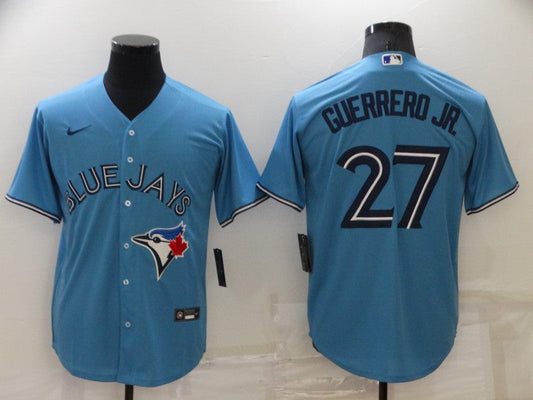 Men's Toronto Blue Jays Vladimir Guerrero Jr. #27 Light Blue Replica Baseball Jerseys