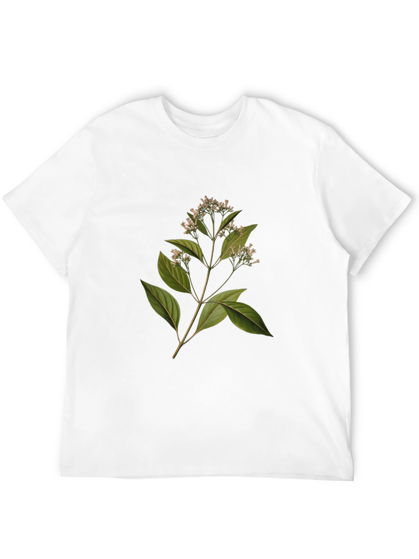 Botanical Print Black T-Shirt