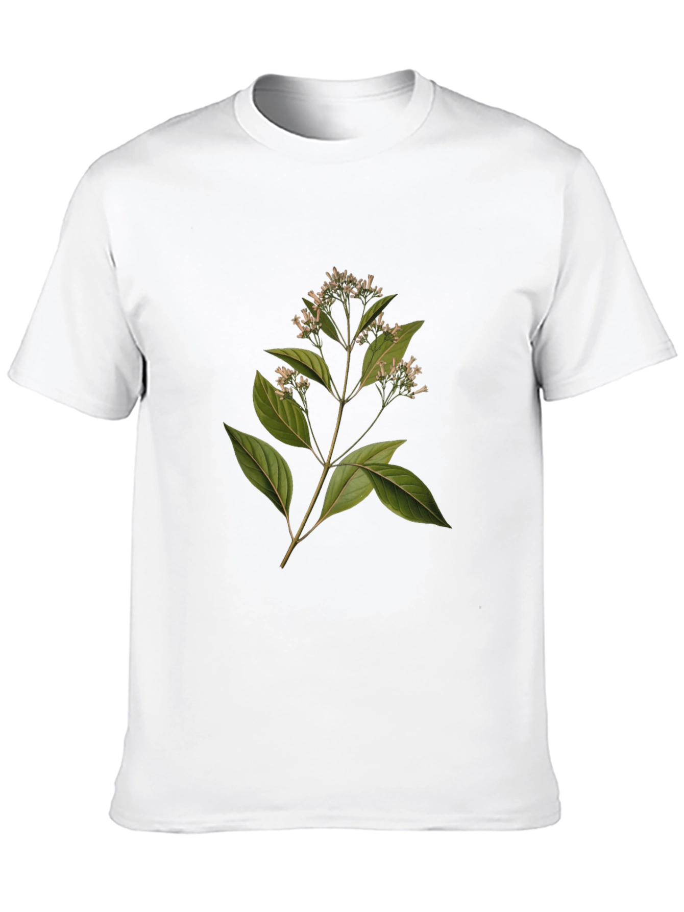 Botanical Print Black T-Shirt