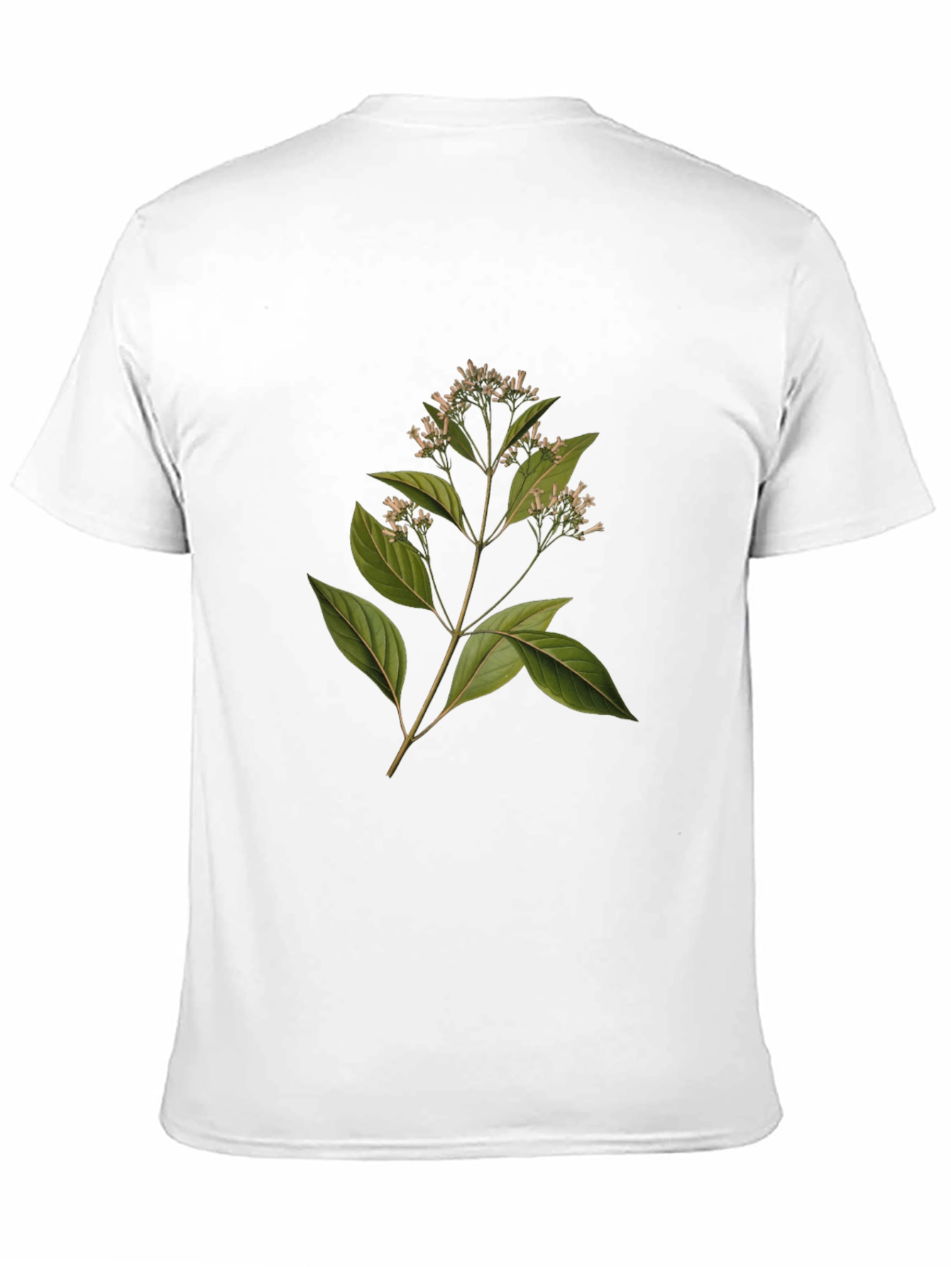Botanical Print Black T-Shirt