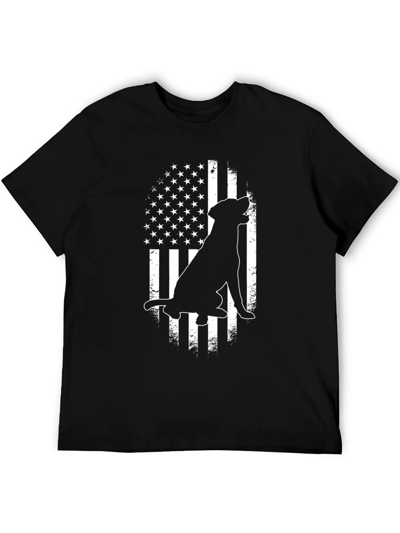 Dog American Flag Graphic Tee