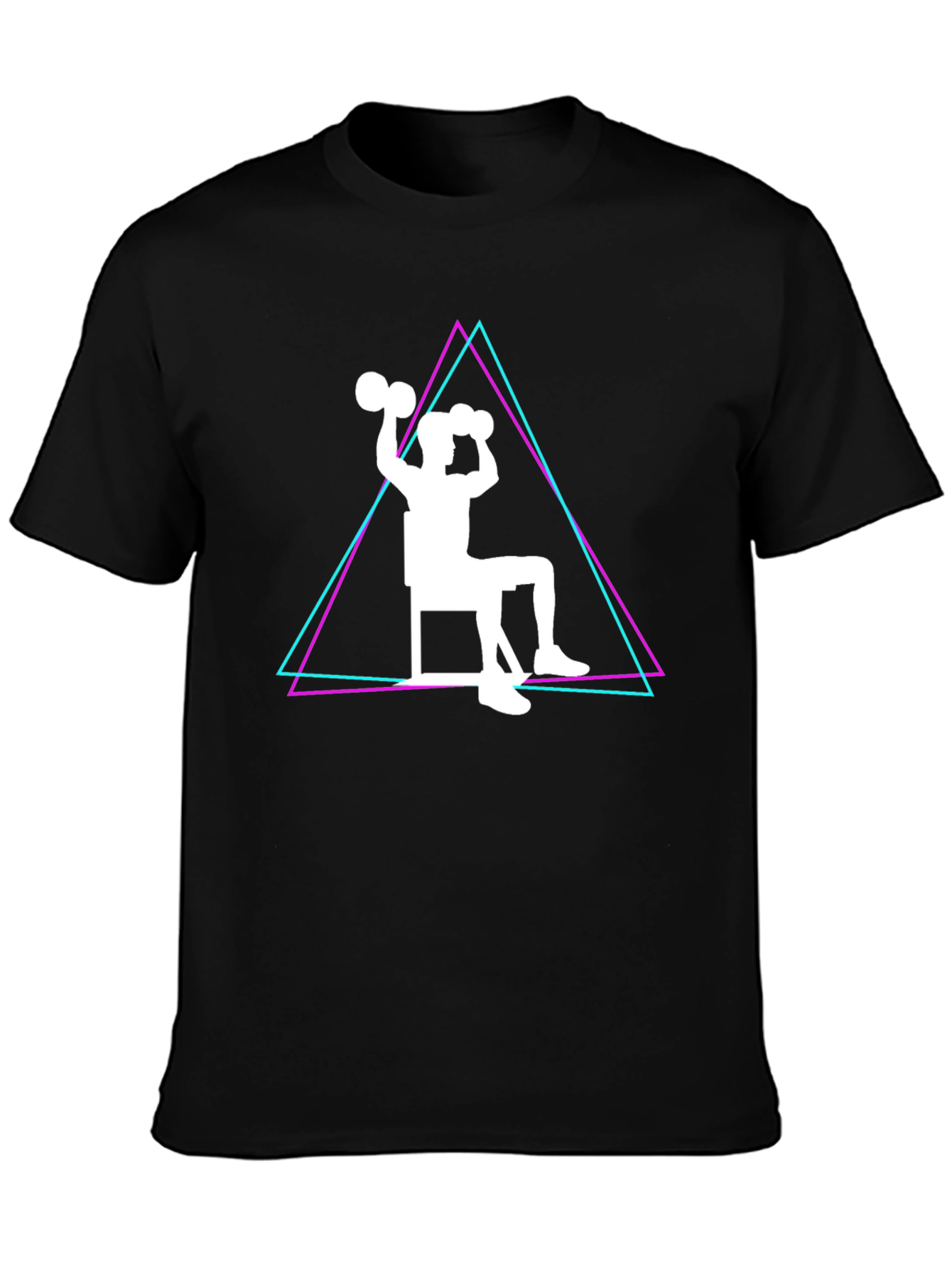 Workout Graphic T-Shirt - Seated Dumbbell Press Design