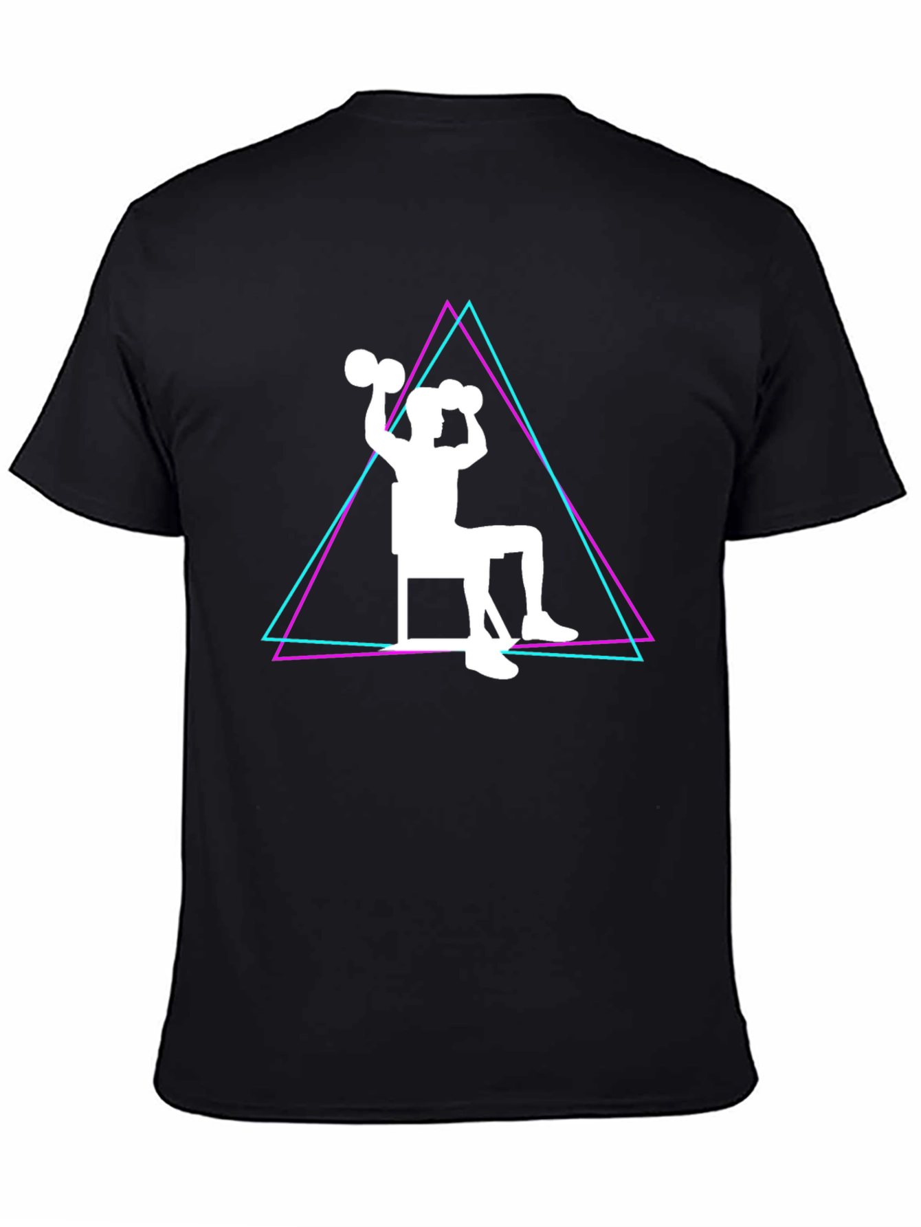 Workout Graphic T-Shirt - Seated Dumbbell Press Design