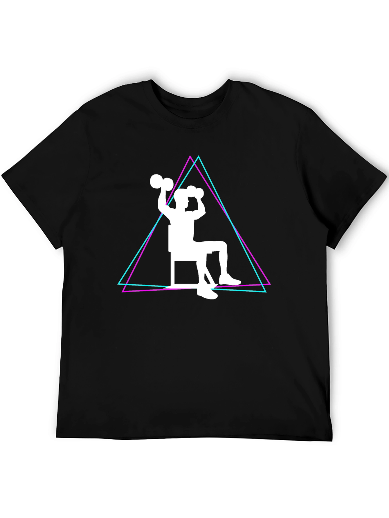 Workout Graphic T-Shirt - Seated Dumbbell Press Design