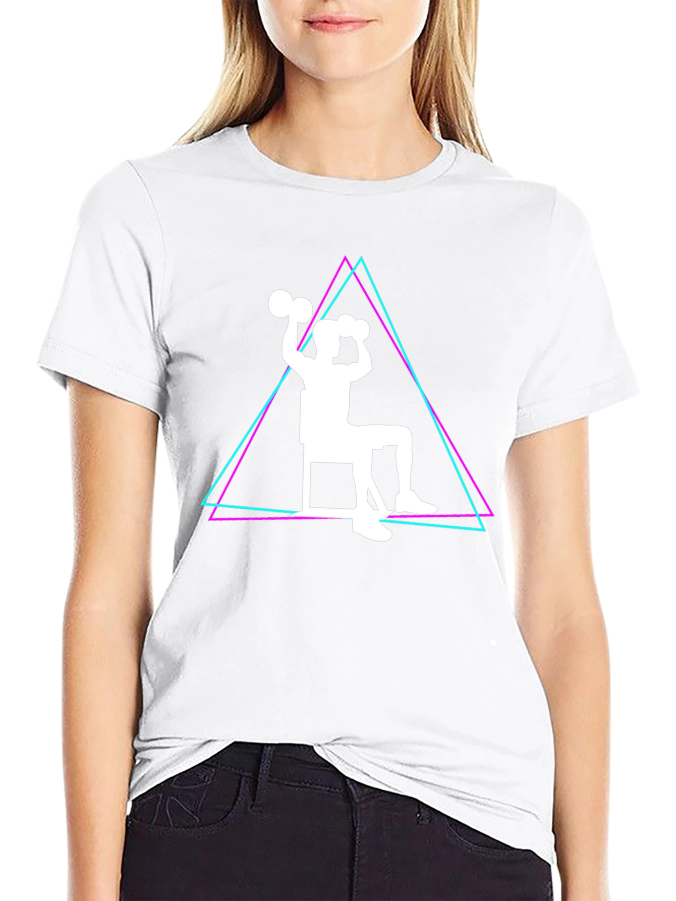 Workout Graphic T-Shirt - Seated Dumbbell Press Design