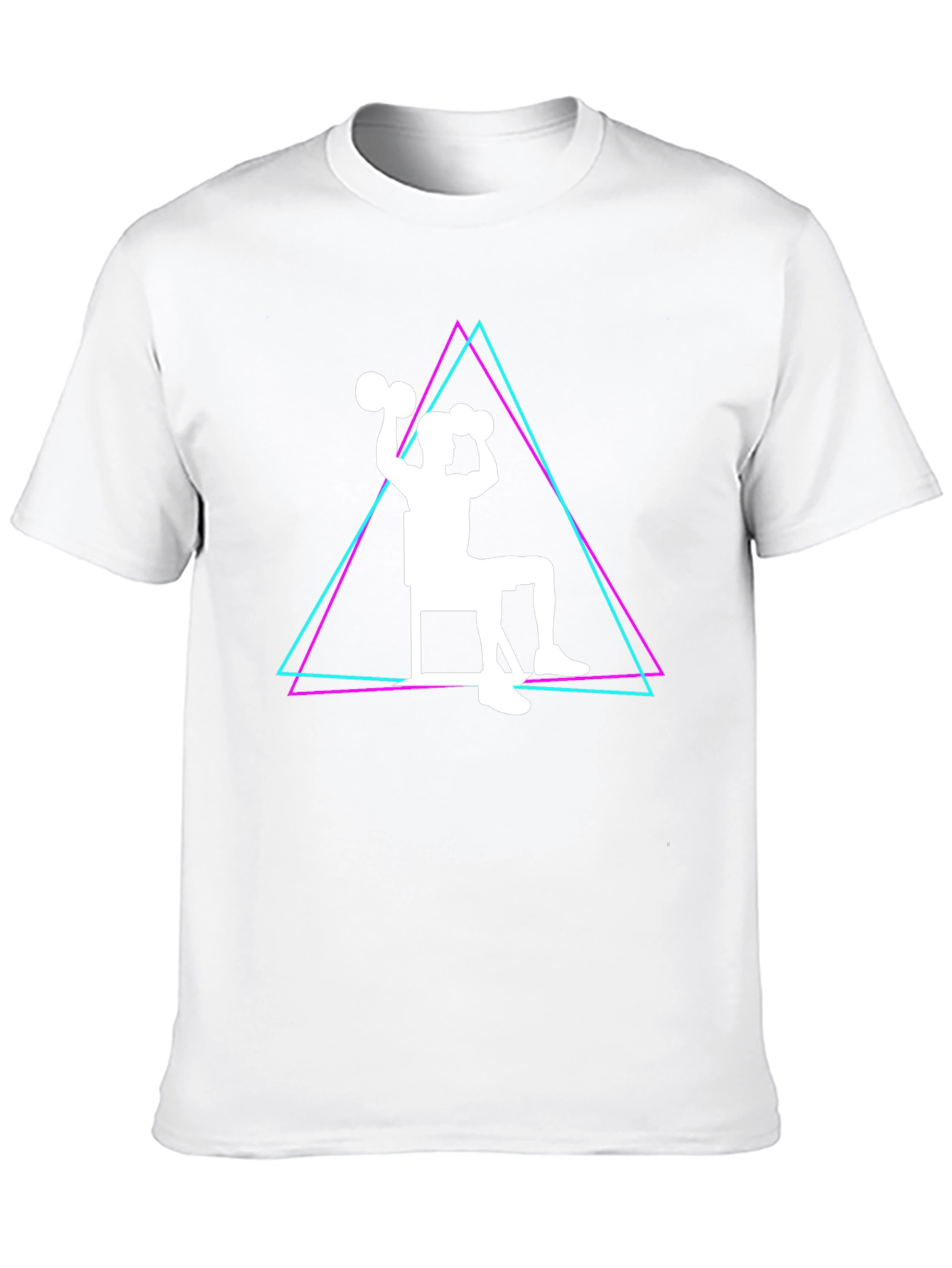 Workout Graphic T-Shirt - Seated Dumbbell Press Design