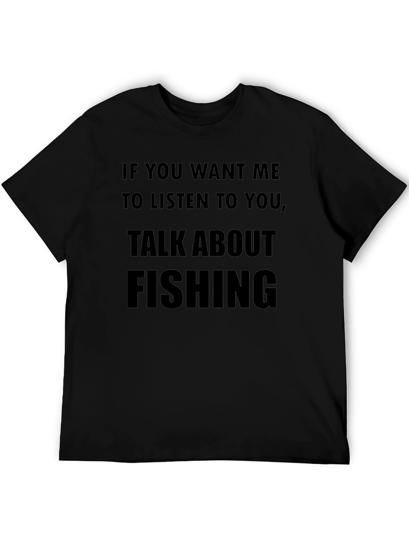 Fishing Talk Black T-Shirt - Mens Graphic Tee