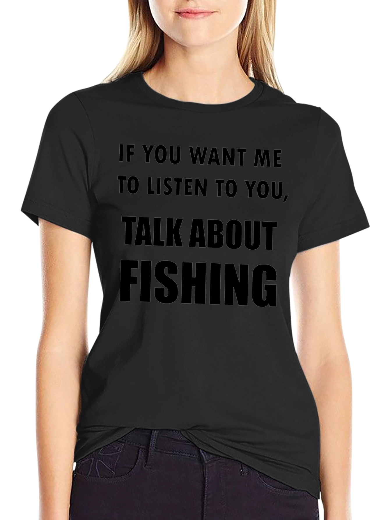 Fishing Talk Black T-Shirt - Mens Graphic Tee