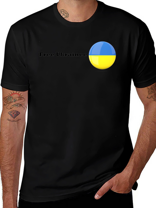 Ukraine Flag Graphic Black T-Shirt